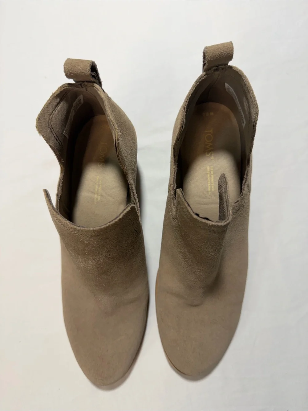 Toms Kallie Bootie - Taupe Suede Wedge Ankle bootie